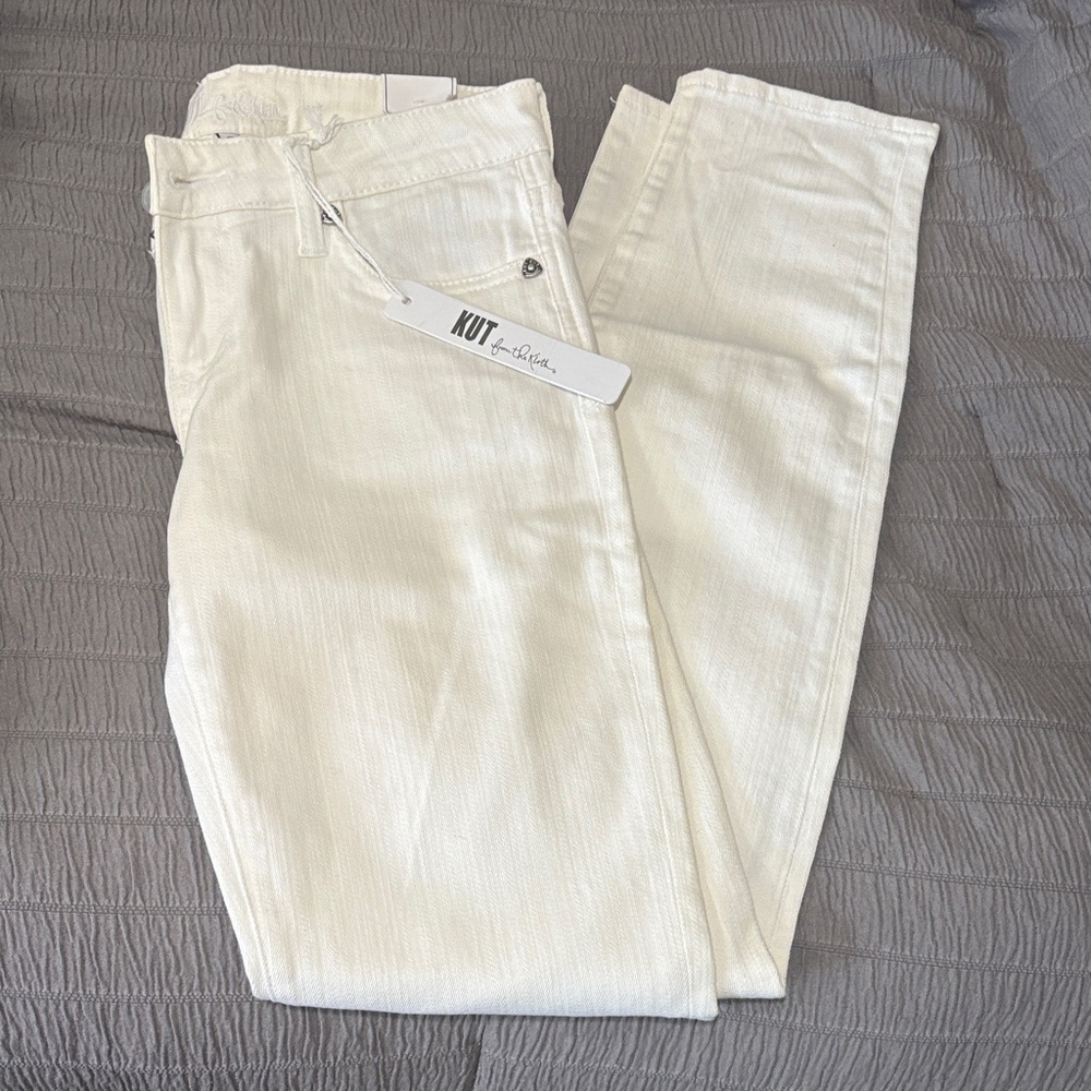 Kut from the Kloth Cream Denim Pants
